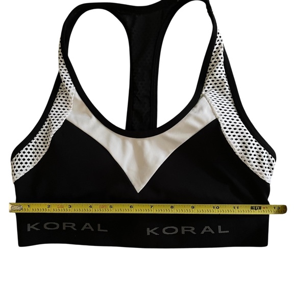 Koral Black and White Mesh Sports Bra - Picture 6 of 6